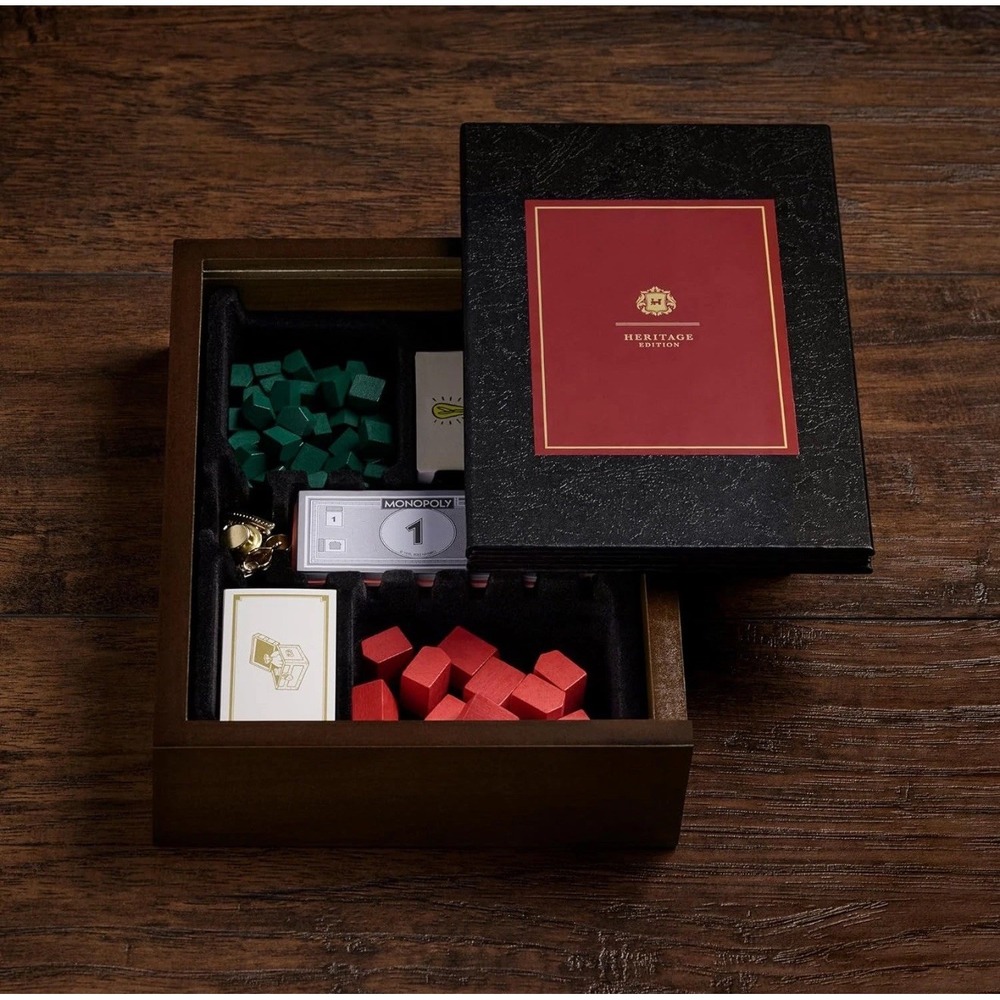 WS Game Co. Monopoly Heritage Edition Board Game in Wooden Storage Box -NEW & FS - Picture 5 of 6